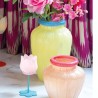 Porta candela in vetro t-light "Celina" dm7 h16 Light Pink - Light blue